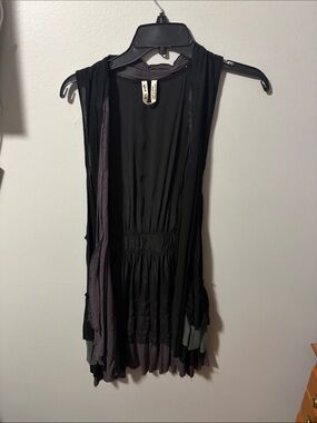 Black Layered Sleeveless Women’s Top